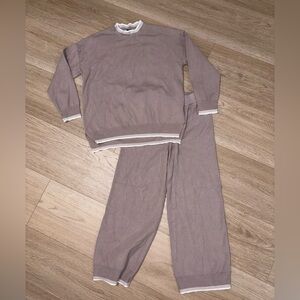 Amazon Women’s Tan Knitted Top & Bottom Set